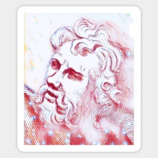 Epictetus Portrait | Epictetus Artwork | Line Art 3 Sticker